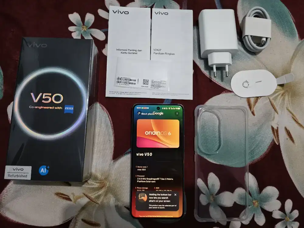 Vivo V50 12/256 Ram 12GB Internal 256GB Fullset Refurbished TT BT