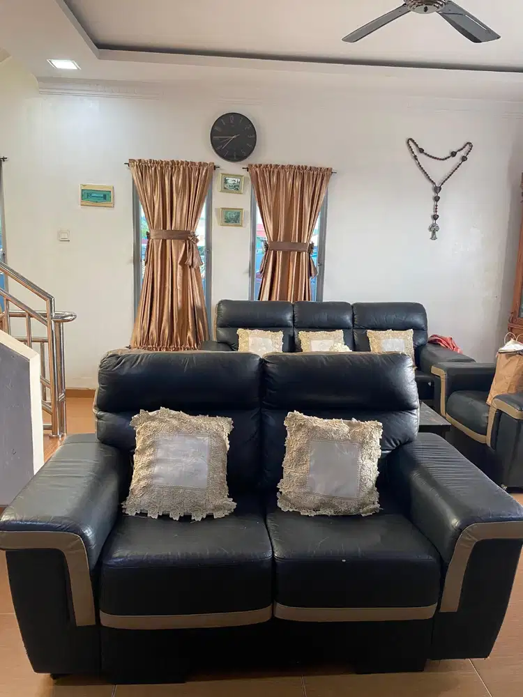 DIJUAL SOFA MINIMALIST HITAM SET