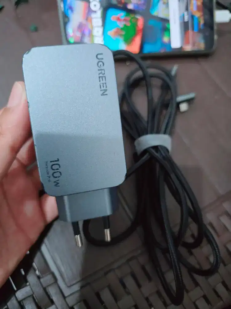 Ugreen Charger 100 watt 3 port Type C Usb / Charger Ugreen /Charger Hp