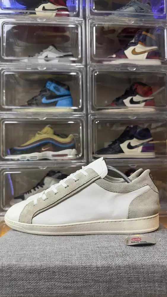 LAMBORGHINI OFFICIAL AUTOMOBILI WHITE LEAHTER SNEAKERS