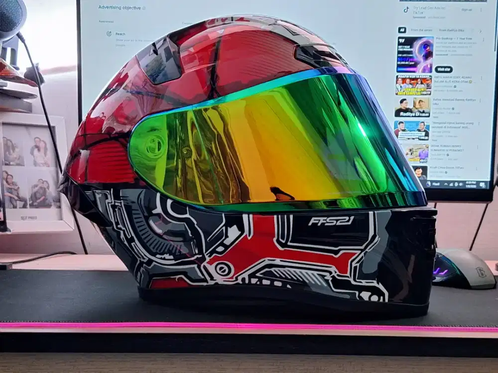 RSV FFS21 mulus pisan Fullface Helm simpenan