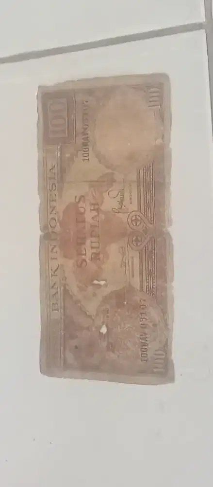 UANG KERTAS 100 RUPIAH TAHUN 1950