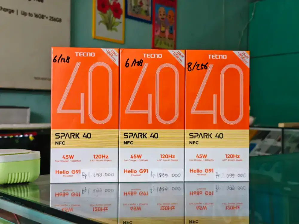 TECNO SPARK 40 8/256 NEW SEGEL PROMO TERMURAH
