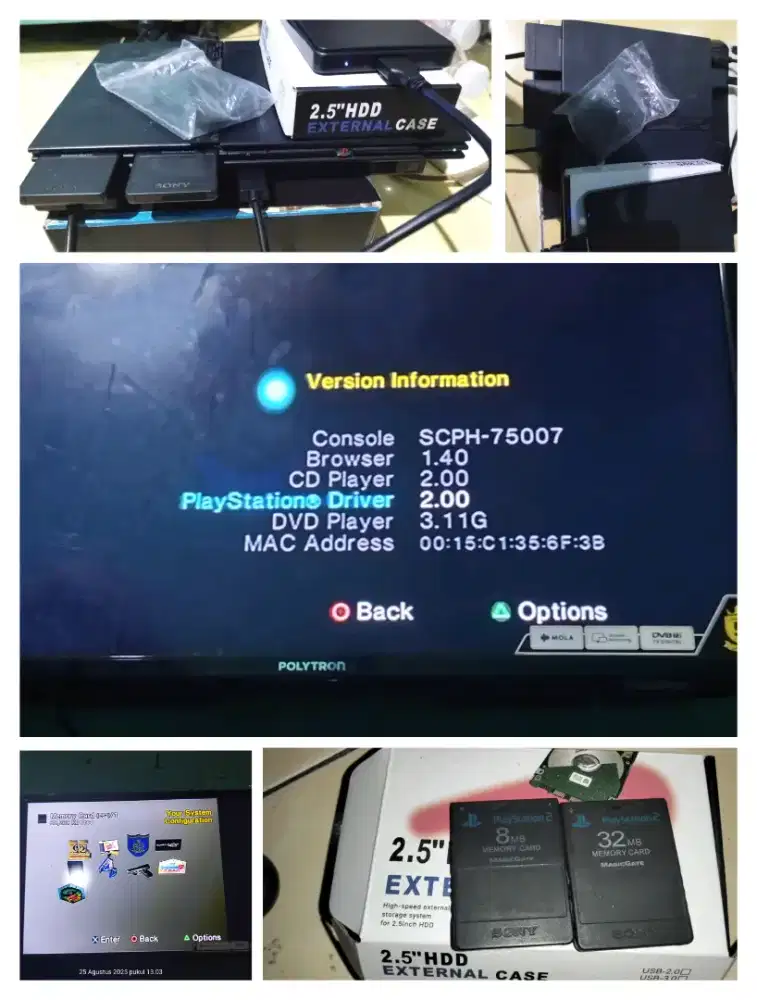 PlayStation 2 Slim Hardisk Eksternal 126Gb