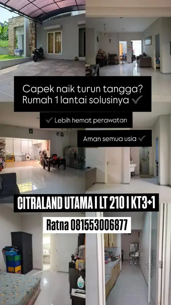 Dijual Rumah Minimalis Citraland Utama 1 Lantai