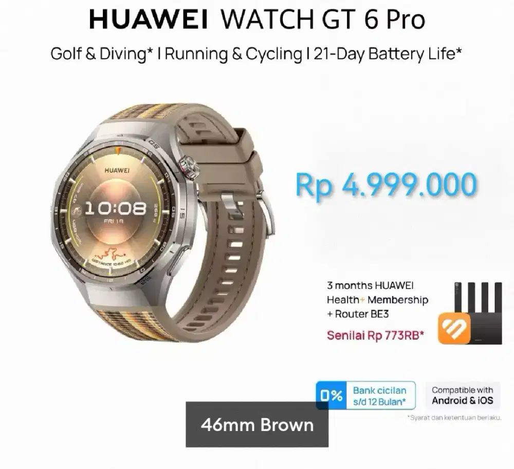 Huawei Watch Gt 6 Pro 46mm Brown