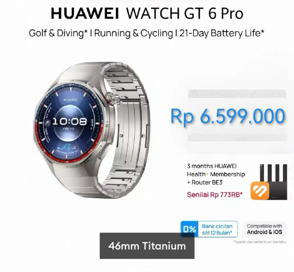 Huawei Watch Gt 6 Pro 46mm Titanium