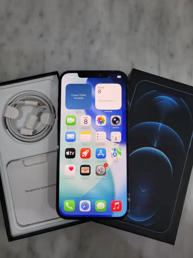 Hp Second Apple Iphone 12 Pro Max 128gb Blue Inter LL Mulus 99 NoMinus