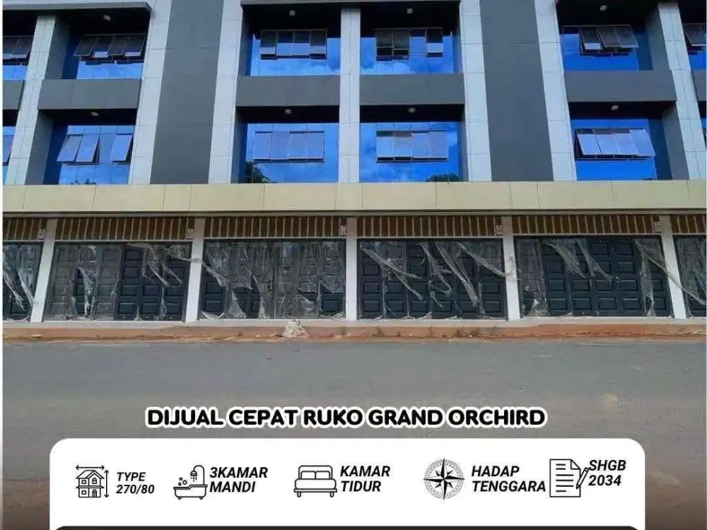 Dijual Ruko Grand Orchid Batam Center