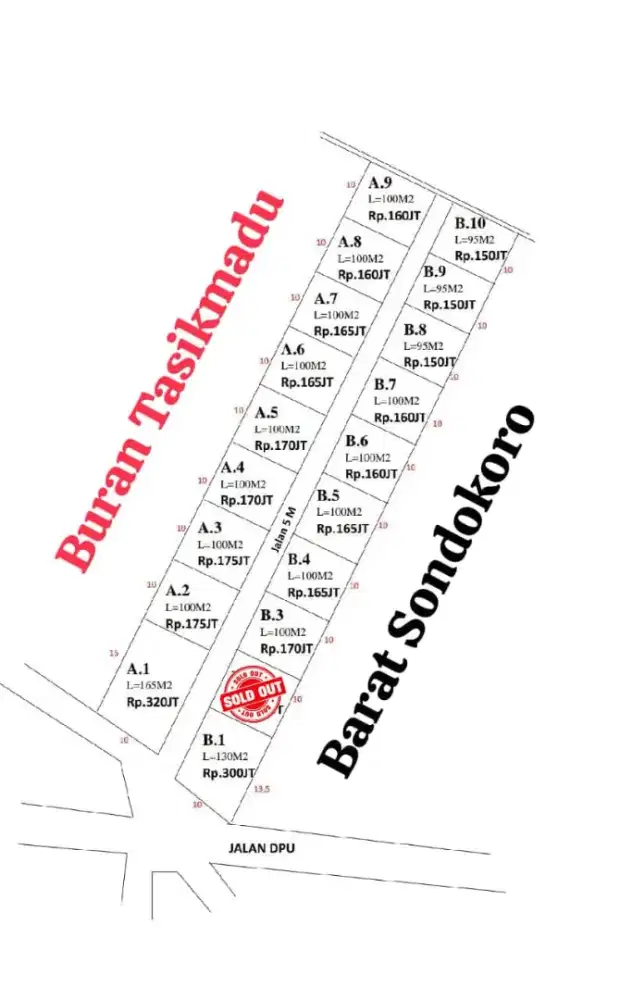 Tanah murah buran tasikmadu