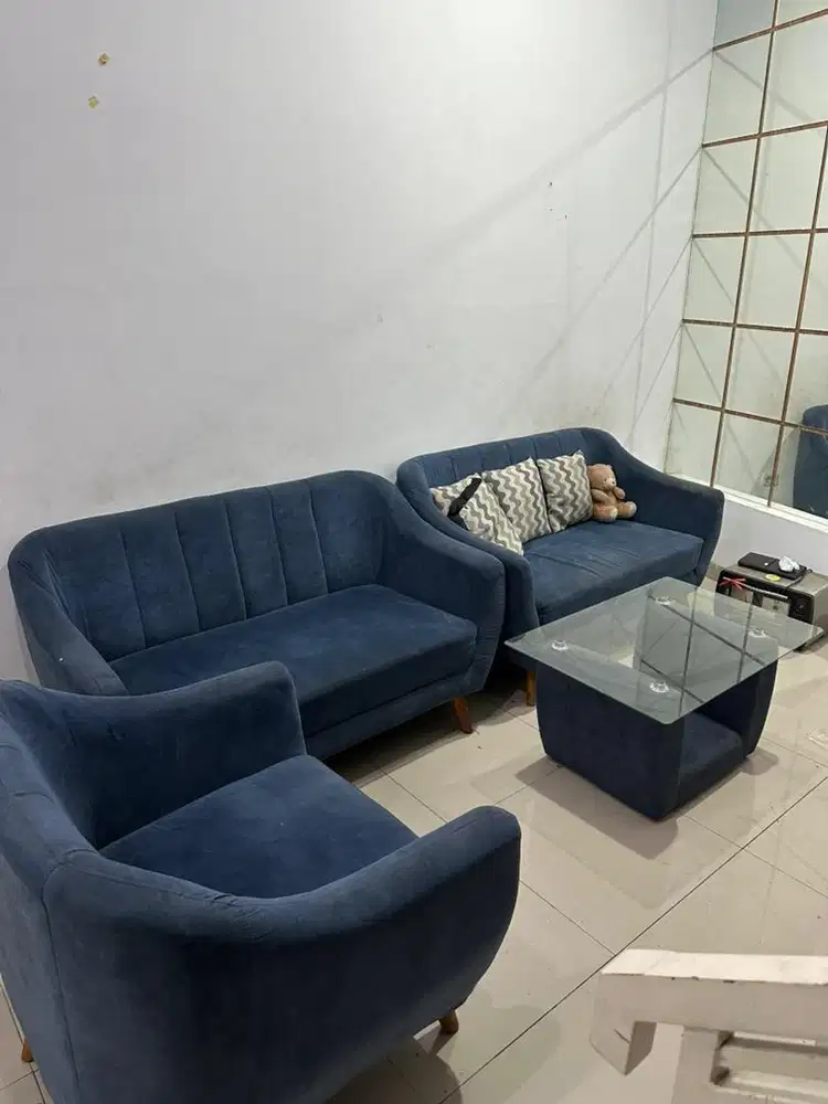 sofa navy keluarga 1 paket