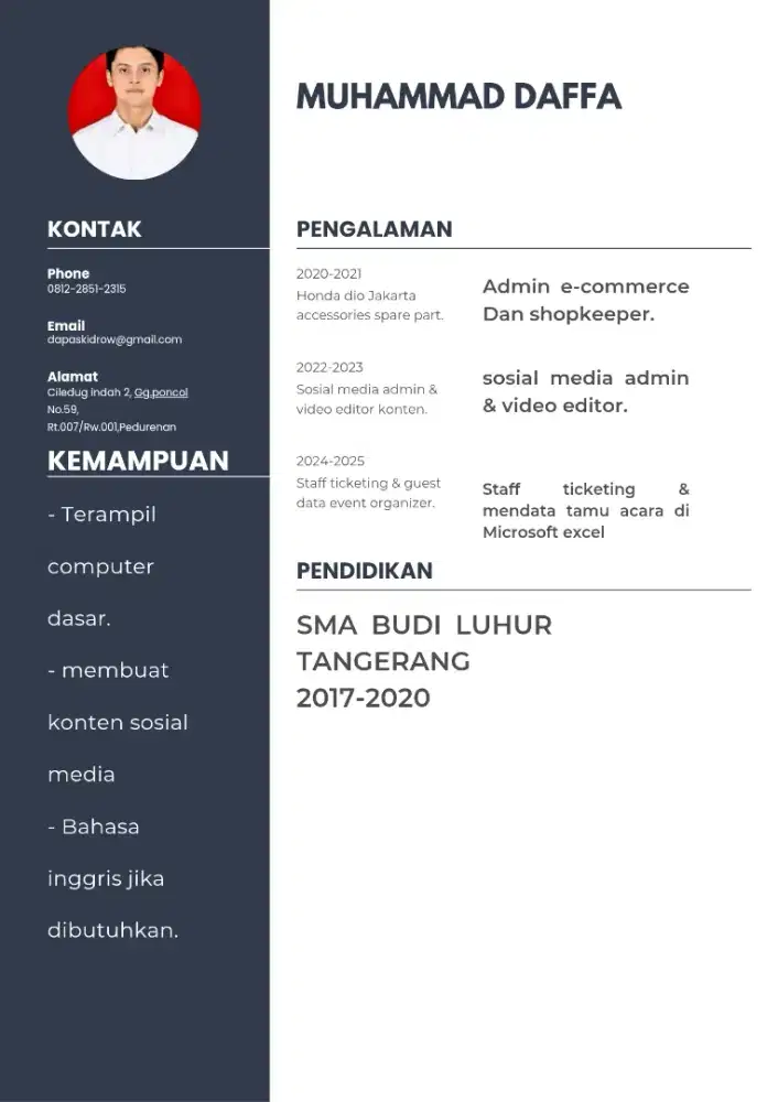 Mencari lowongan freelance, admin/videographer/video editor