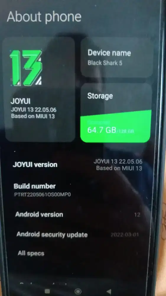 Jual Blackshark 5 minus