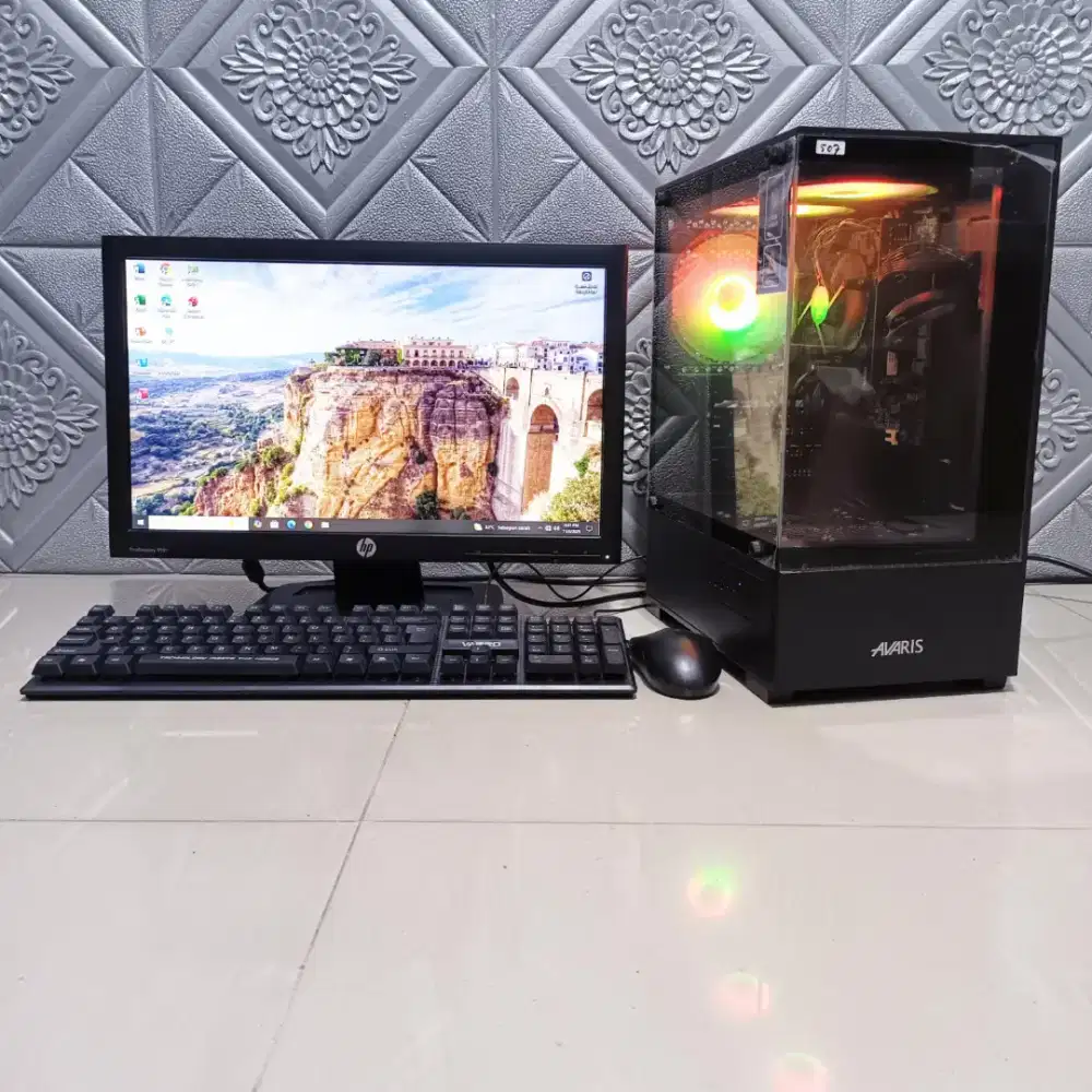 PC lengkap 1set siap Pakai ram 16gb SSD 256gb+HDD 500gb 19inch