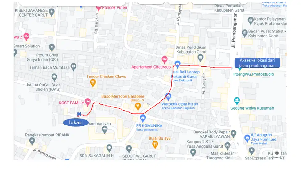 Kontrakan rumah di Garut,Tarogong dekat Pemda, Diknas Garut KPP Garut