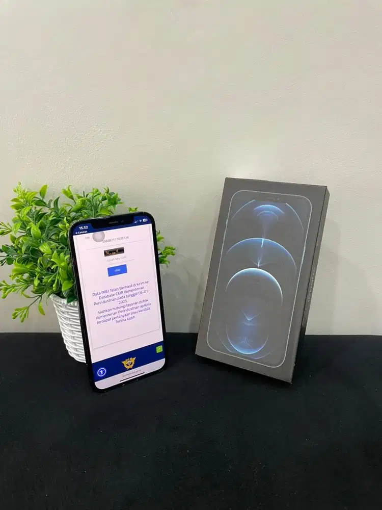 IPhone 12 Pro 128GB Blue mulus Fullset BH 100% imei Bea Cukai