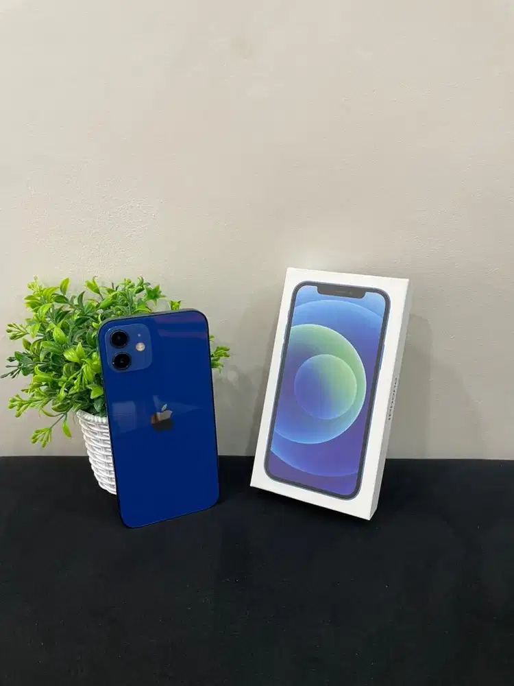 IPhone 12 256GB Blue mulus Fullset BH 100% Kartu All Provider