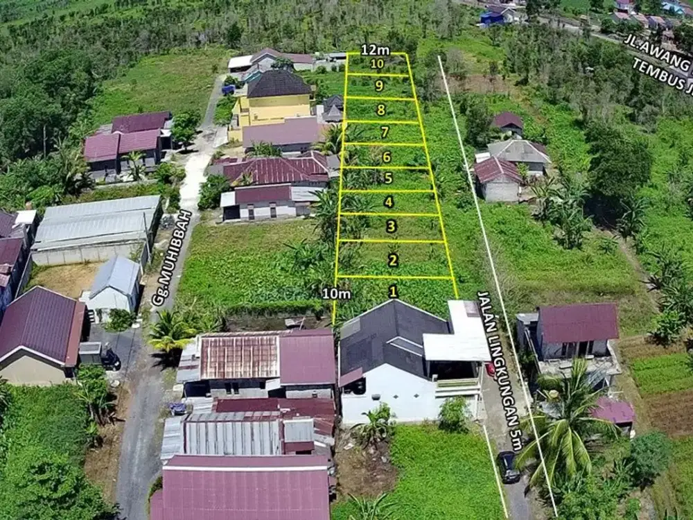 kavlingan 10x12m di Manunggal Jaya Landasan Ulin