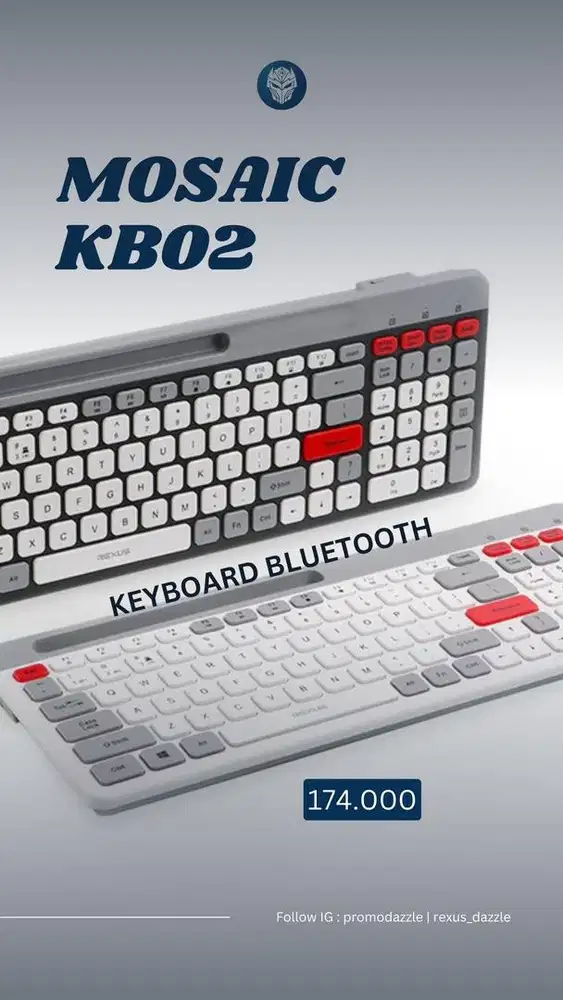 Rexus KB02 Keyboard bluetooth