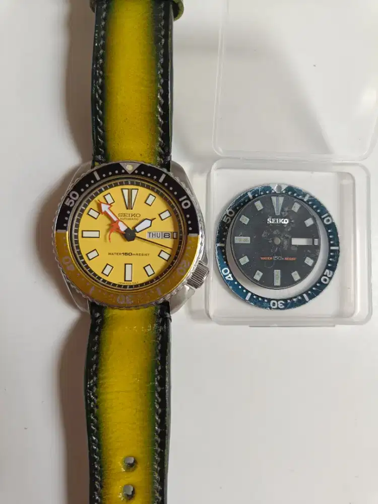 Seiko slim turtle vintage 6309-7290 original susah ganti bezel dial
