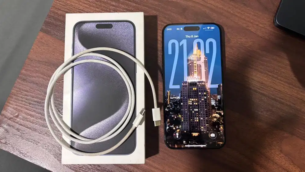 iPhone 15 Pro Max 256gb iBox Blue Fullset Mulus