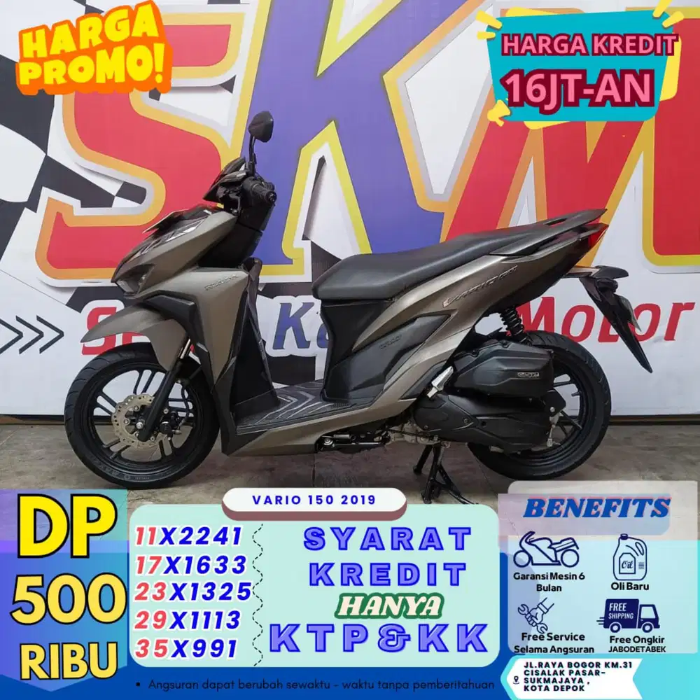 (proses kilat DP 500 lngsng gas) Vario 2019 cash crest