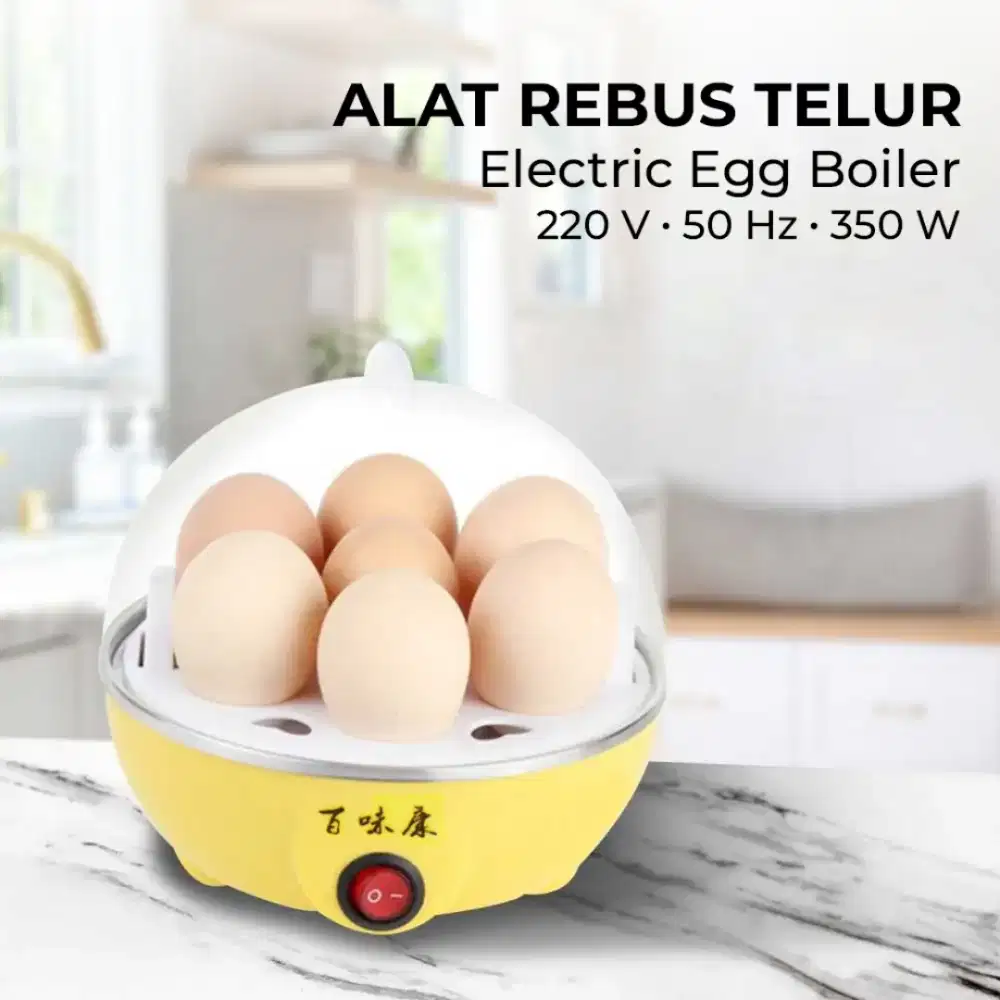 Alat Rebus Telur Electrik Egg Steamer Cooker Boiler 350W