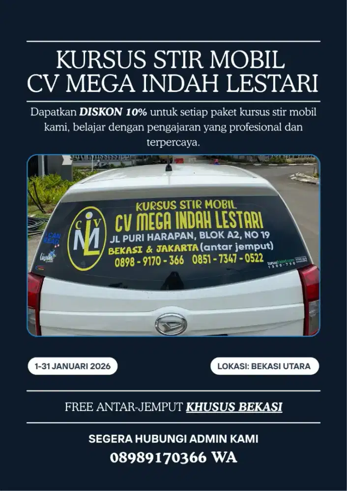 Kursus Stir Mobil Antar Jemput Bekasi