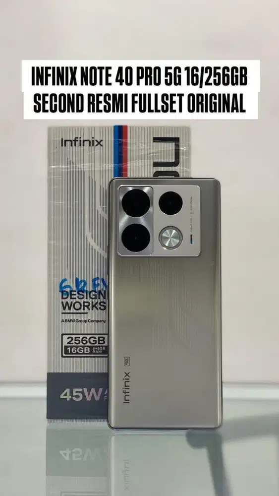 INFINIX NOTE 40 PRO 5G 8+8/256 SECOND RESMI FULLSET ORIGINAL