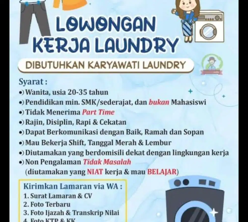 Lowongan Kerja Laundry