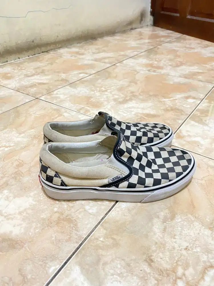 WTS Vans Slip on checkerboard original kode waffle DT