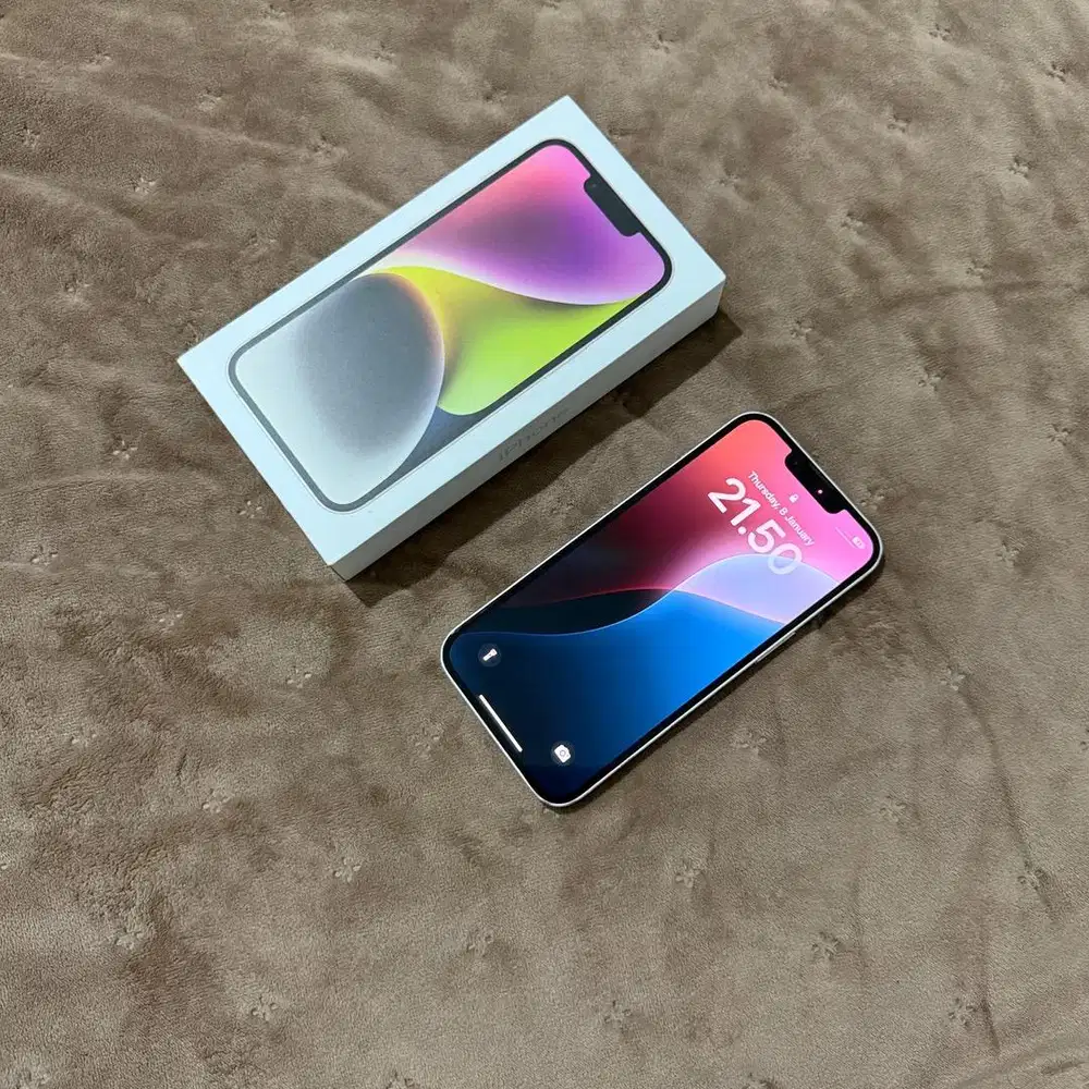 (iBox) iPhone 14 128GB iBox Starlight Murah Fullset Nota