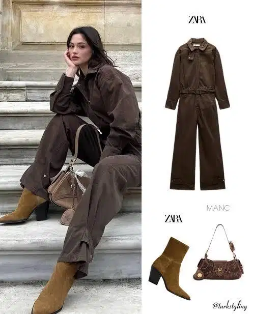 ZARA JUMPSUIT DENIM WITH BELT