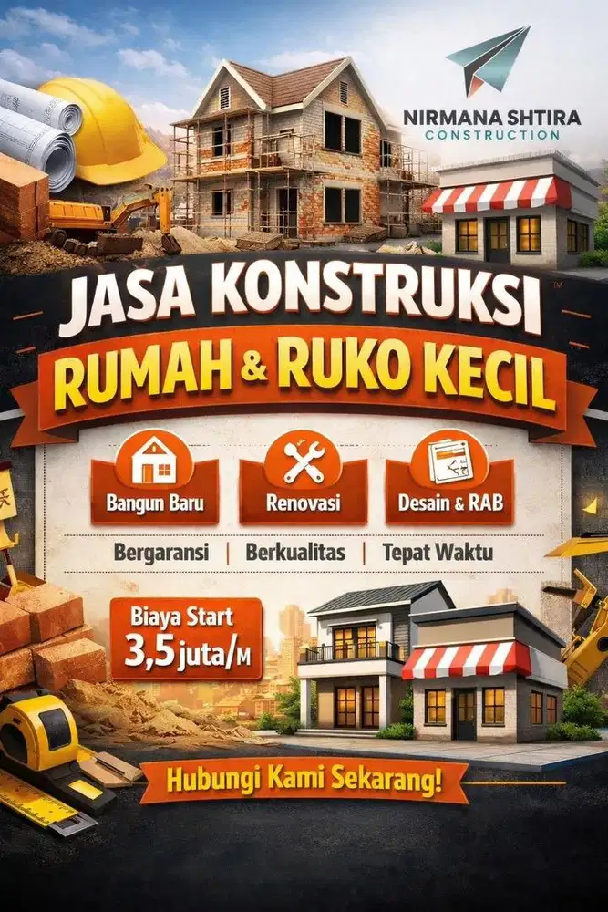 JASA KONSTRUKSI RUMAH & RUKO Skala Kecil – Menengah