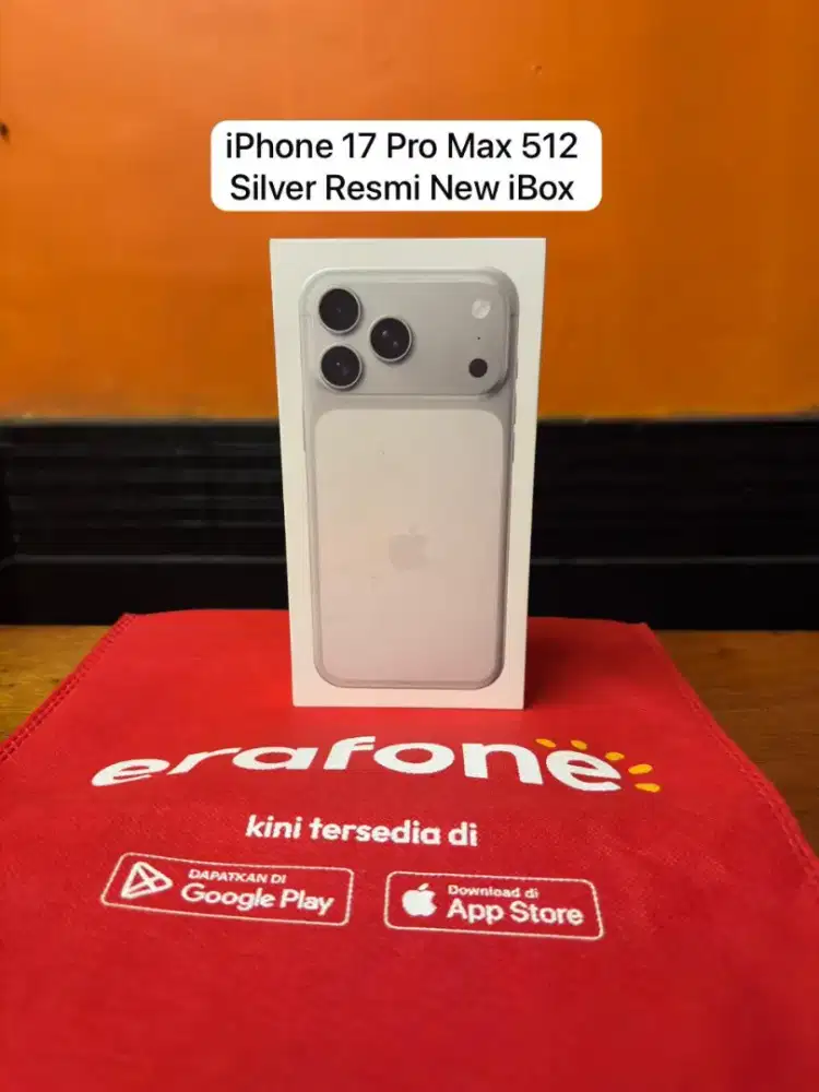 iPhone 17 Pro Max 512 Silver Resmi New iBox 1 Tahun