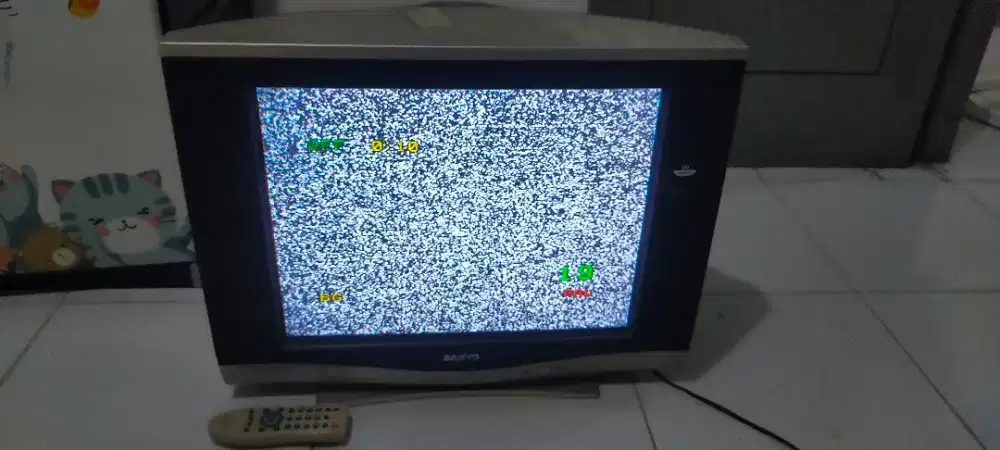 TV TABUNG LAYAR FLAT SANYO 21