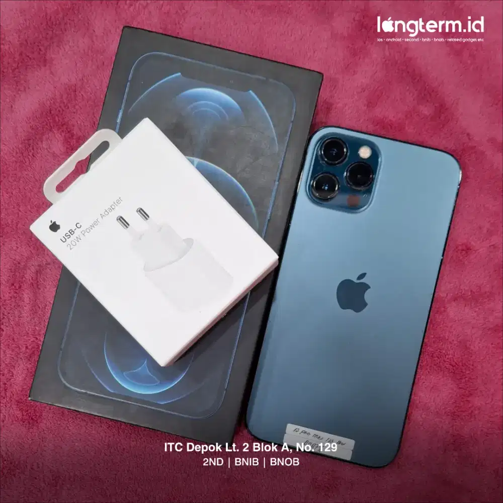 iPhone 12 Pro Max 128gb iBox Fullset ori free adapter