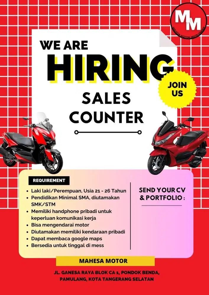 Lowongan Kerja Sales Counter
