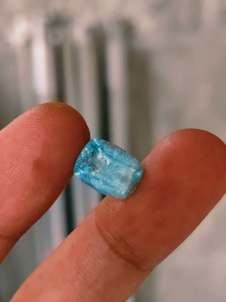 Natural Aquamarine Beryl Santamaria Kristal 4.11crt Memo GLI