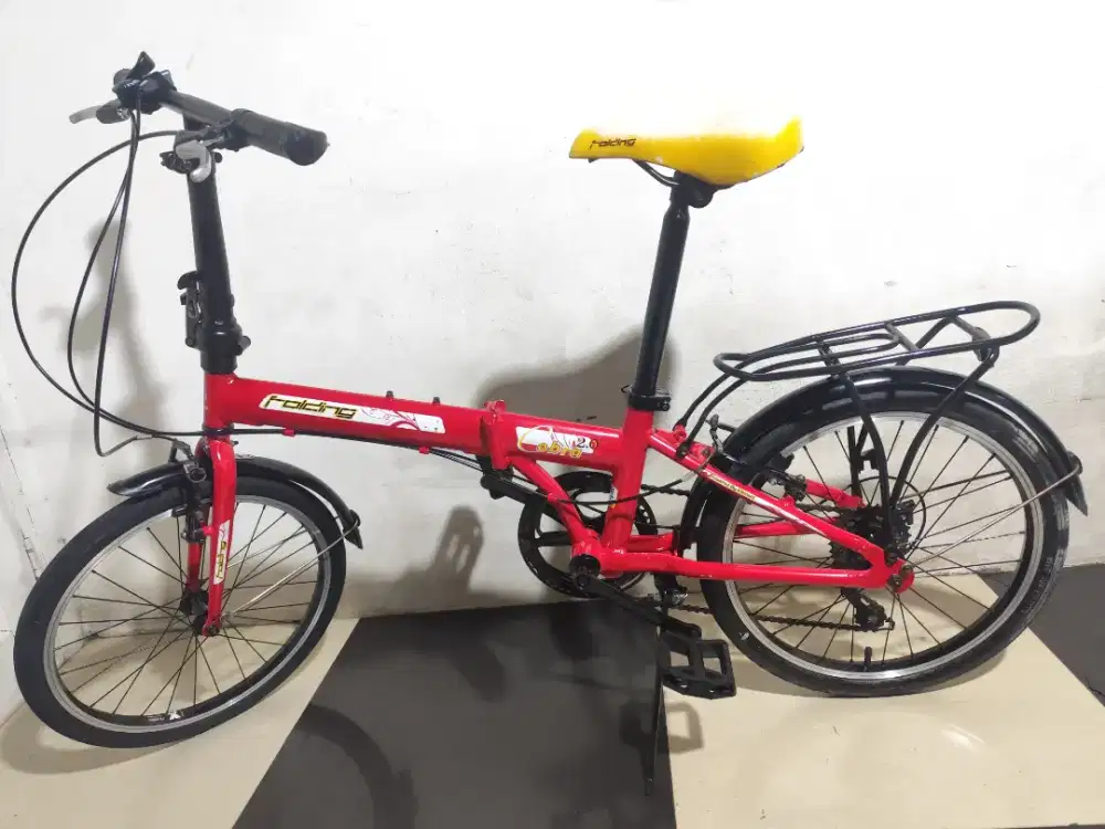 Sepeda lipat aloy ukuran 20 siap pakai