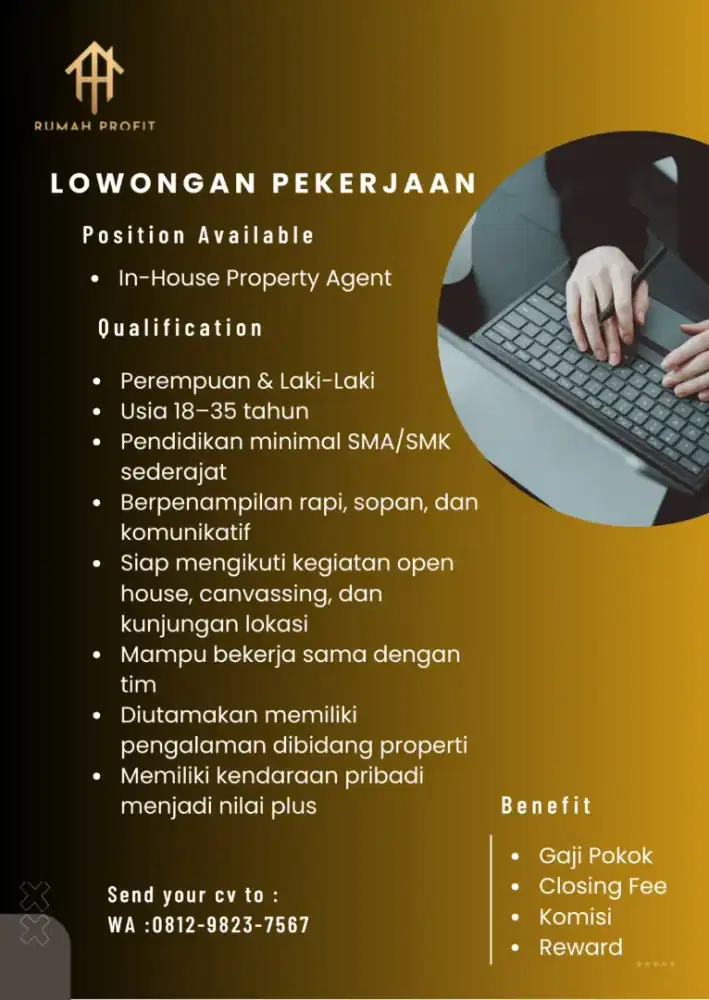 Lowongan kerja admin property