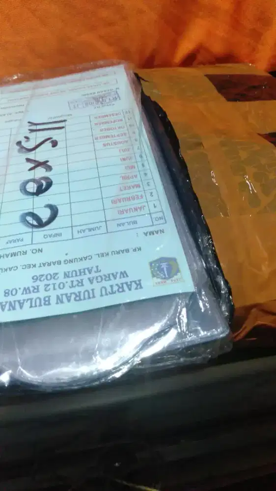 Kartu iuran bulanan warga