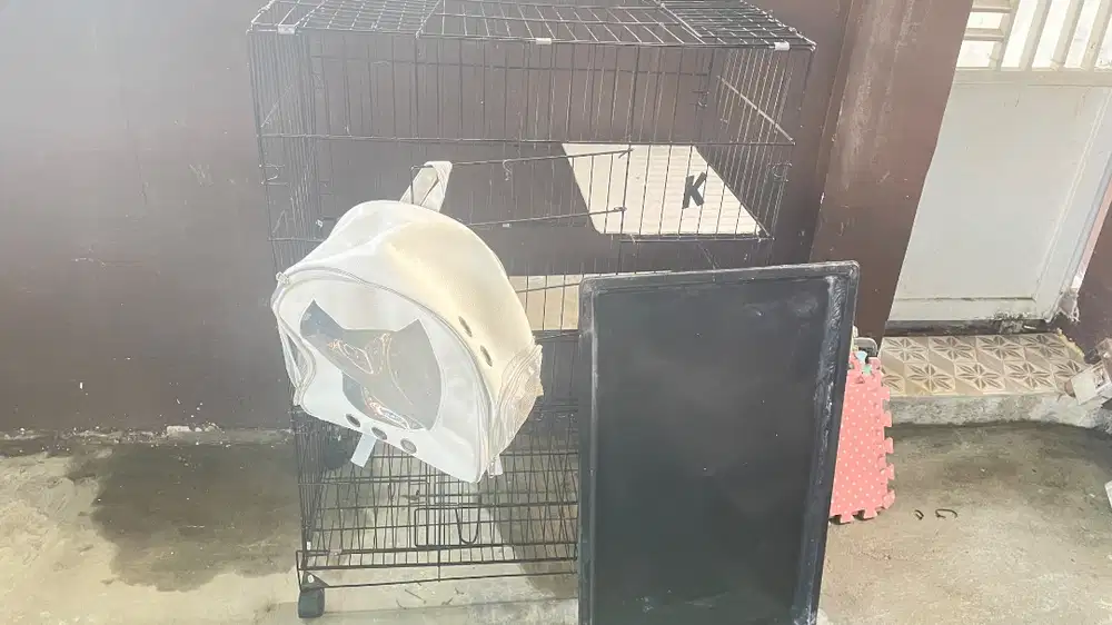 Jual kandang kucing + tas