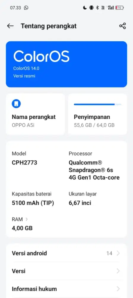 Di Jual Hp Oppo A5i