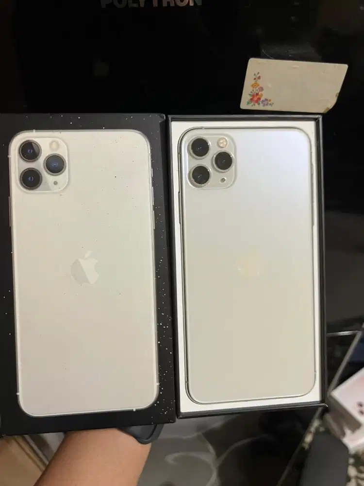 Iphone 11 pro max 256gb silver ibox plp baterai