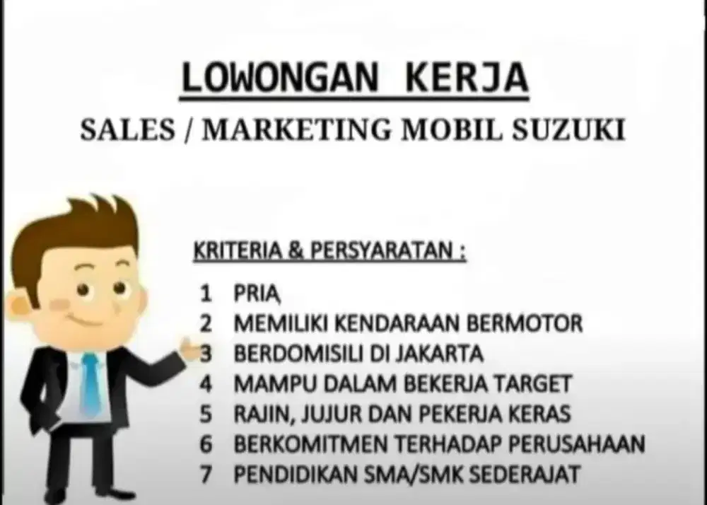 Sales executive Suzuki mobil