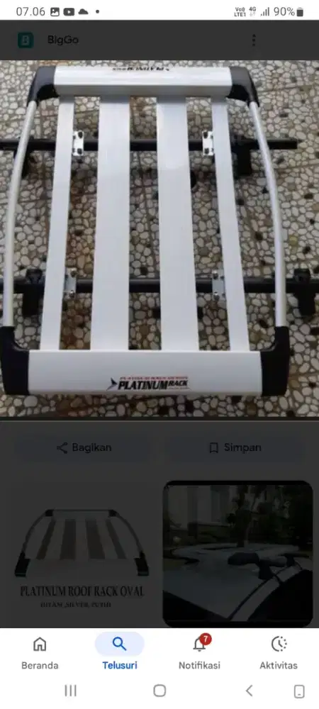 Roof rack platinum ukuran besar