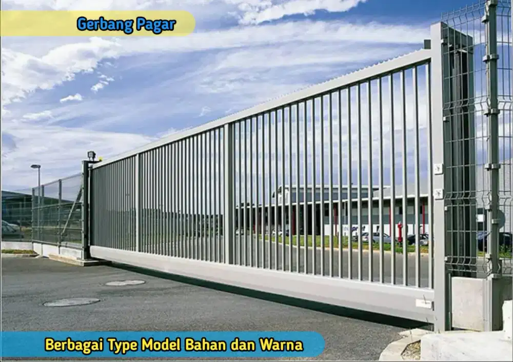 Gerbang Pintu Pagar Area Perusahaan Halaman Rumah Kantor Industri