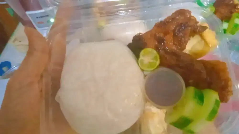 Nasi ayam goreng kalasan (rice box)
