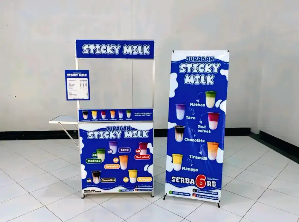 Paket usaha Minuman Stiky Milk Include Both & Perlengkapan siap jualan